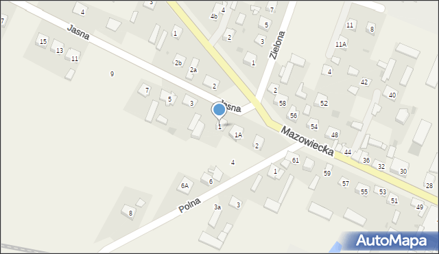 Zawidz Kościelny, Jasna, 1, mapa Zawidz Kościelny