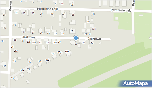 Zawiercie, Jaskrowa, 20, mapa Zawiercie