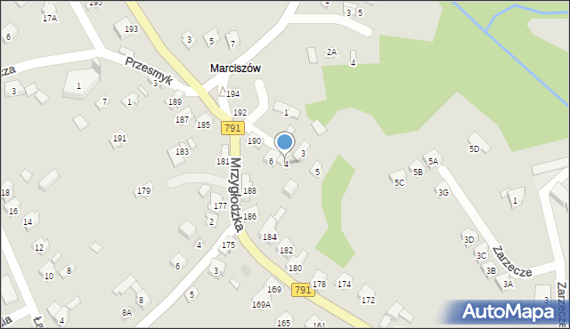 Zawiercie, Jastrzębia, 4, mapa Zawiercie