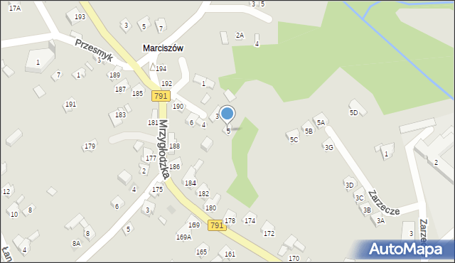 Zawiercie, Jastrzębia, 5, mapa Zawiercie