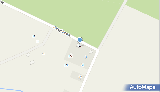 Zawonia, Jarzębinowa, 16, mapa Zawonia