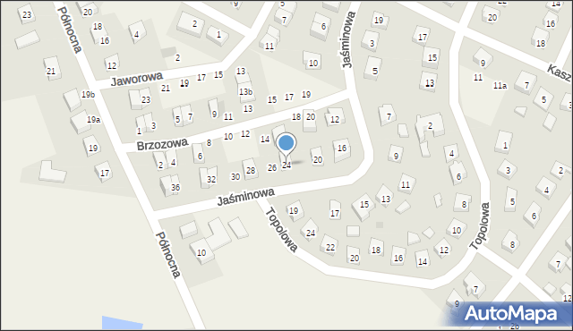 Zblewo, Jaśminowa, 24, mapa Zblewo