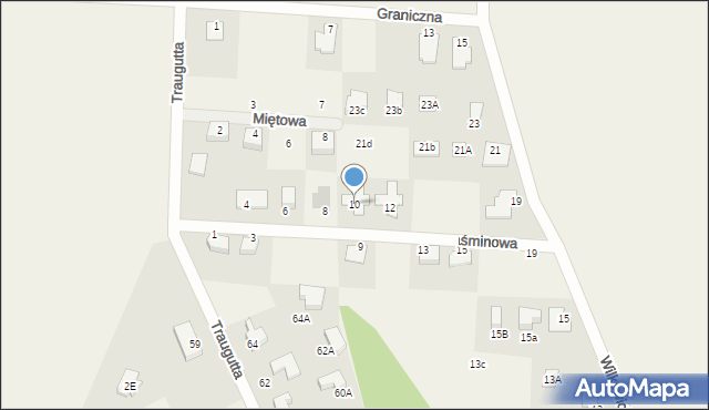 Zbrosławice, Jaśminowa, 10, mapa Zbrosławice