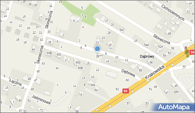 Zbylitowska Góra, Jaśminowa, 19, mapa Zbylitowska Góra