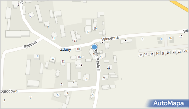 Zduny, Jana Pawła II, 20, mapa Zduny