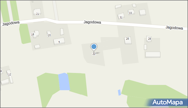 Żdżary, Jagodowa, 22, mapa Żdżary