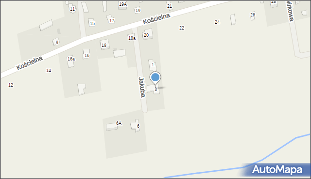 Żelechów, Jakuba, 3, mapa Żelechów