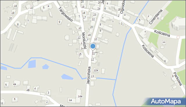 Żerków, Jarocińska, 11, mapa Żerków