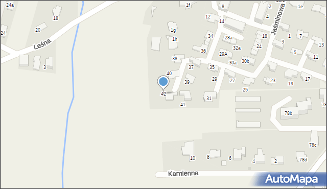 Żernica, Jaśminowa, 42, mapa Żernica