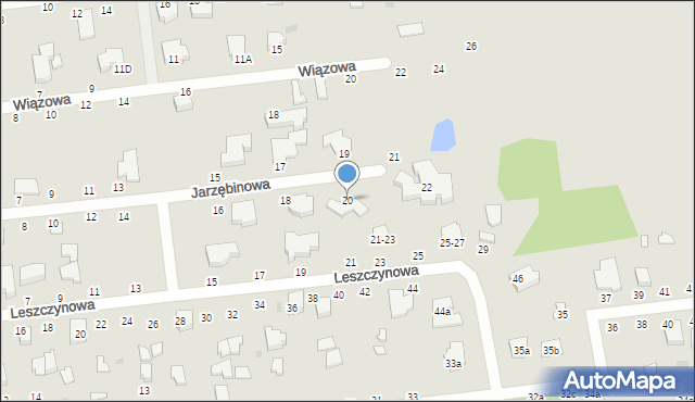 Zgierz, Jarzębinowa, 20, mapa Zgierz