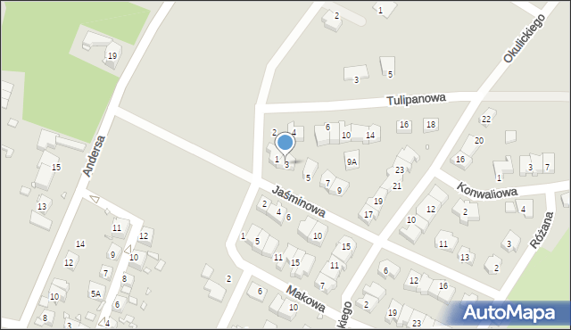 Zgorzelec, Jaśminowa, 3, mapa Zgorzelec