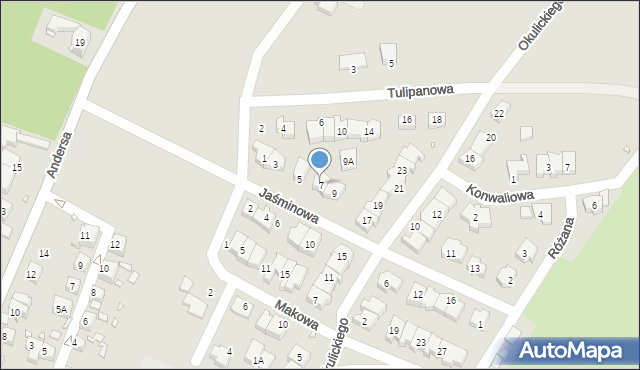 Zgorzelec, Jaśminowa, 7, mapa Zgorzelec