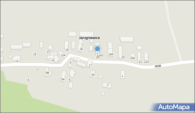 Zielona Góra, Jarogniewice, 19, mapa Zielona Góra