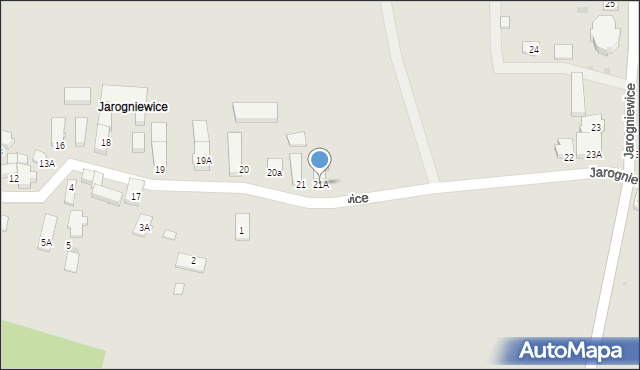 Zielona Góra, Jarogniewice, 21A, mapa Zielona Góra