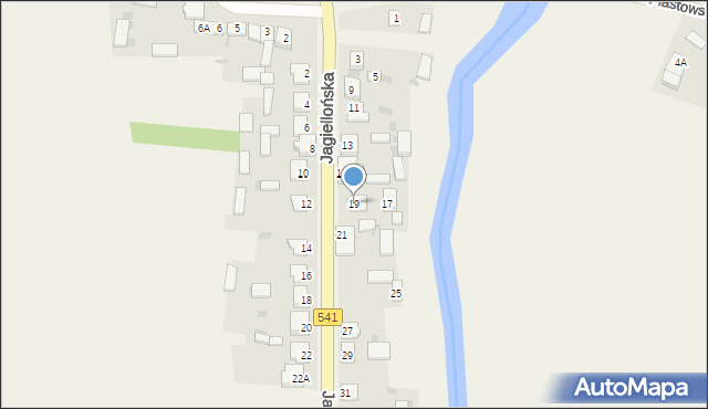 Zieluń-Osada, Jagiellońska, 19, mapa Zieluń-Osada