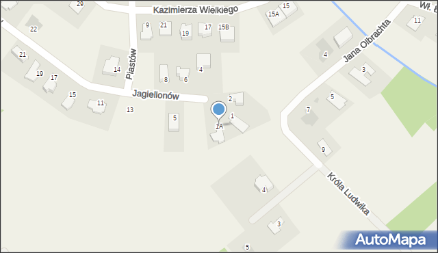 Złotoria, Jagiellonów, 1A, mapa Złotoria