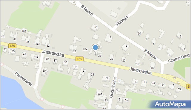 Złotów, Jastrowska, 26, mapa Złotów