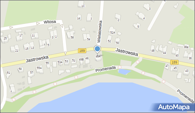 Złotów, Jastrowska, 49A, mapa Złotów