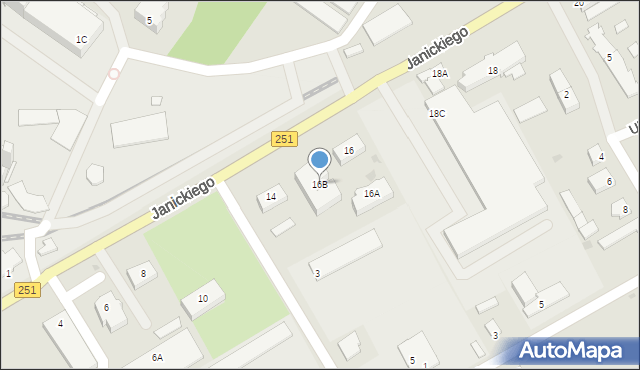 Żnin, Janickiego Klemensa, 16B, mapa Żnin