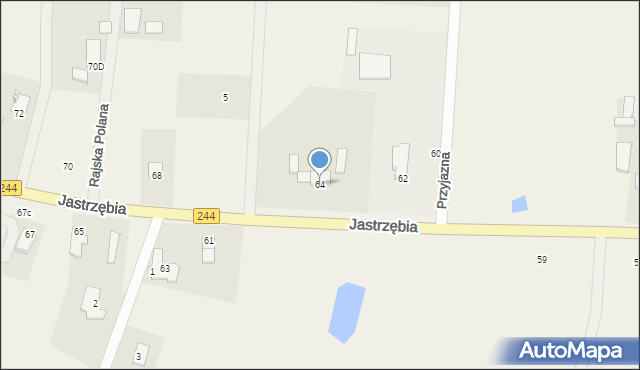 Żołędowo, Jastrzębia, 64, mapa Żołędowo