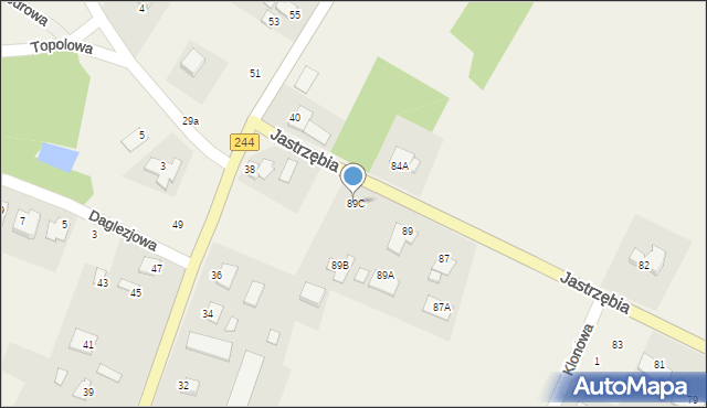 Żołędowo, Jastrzębia, 89C, mapa Żołędowo