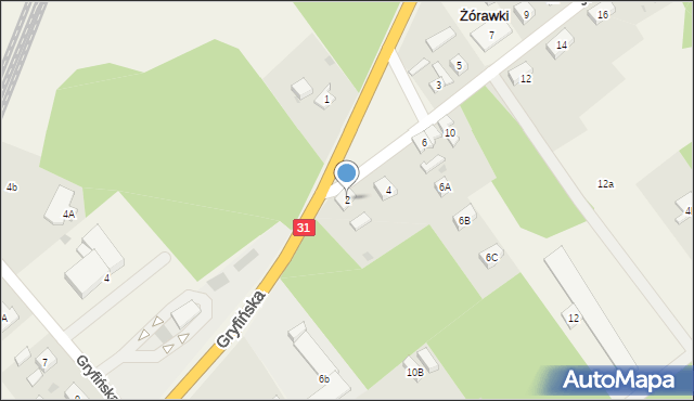 Żórawki, Jaśminowa, 2, mapa Żórawki