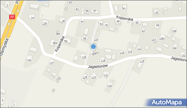 Żurawica, Jagiellonów, 120, mapa Żurawica