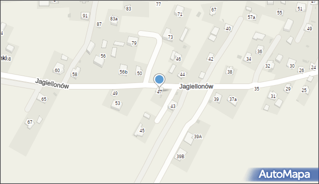 Żurawica, Jagiellonów, 47, mapa Żurawica