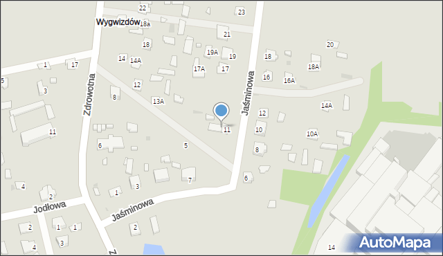 Zwierzyniec, Jaśminowa, 11A, mapa Zwierzyniec