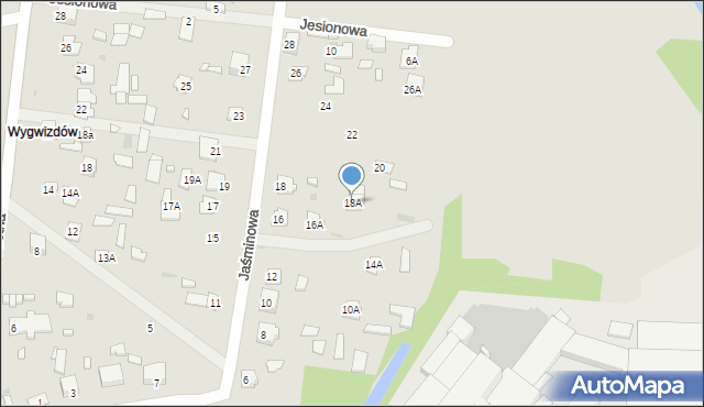 Zwierzyniec, Jaśminowa, 18A, mapa Zwierzyniec