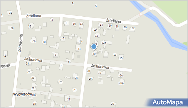 Zwierzyniec, Jaśminowa, 30, mapa Zwierzyniec