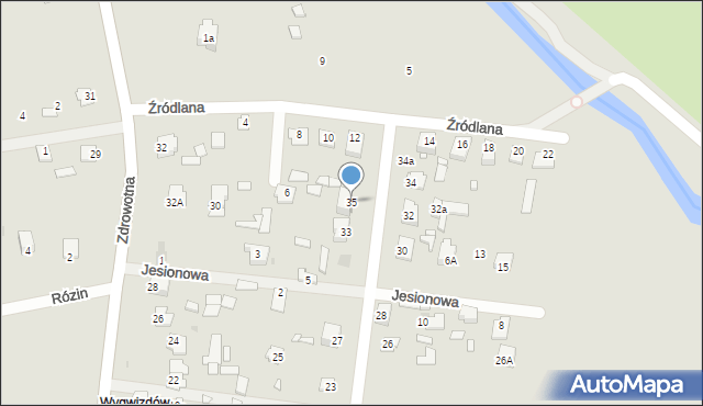 Zwierzyniec, Jaśminowa, 35, mapa Zwierzyniec