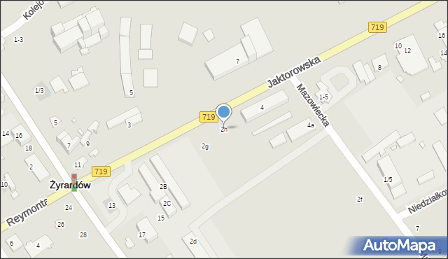 Żyrardów, Jaktorowska, 2h, mapa Żyrardów