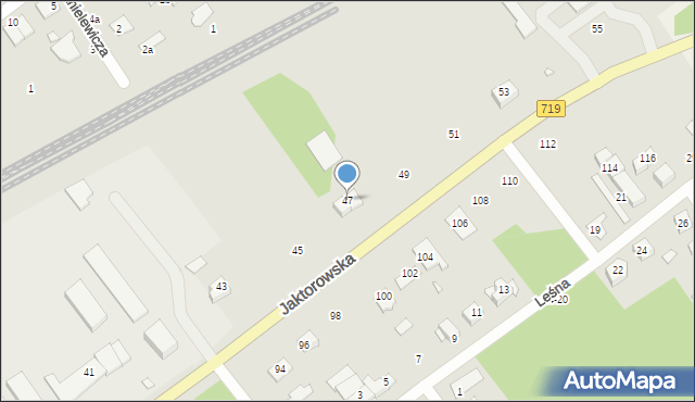 Żyrardów, Jaktorowska, 47, mapa Żyrardów