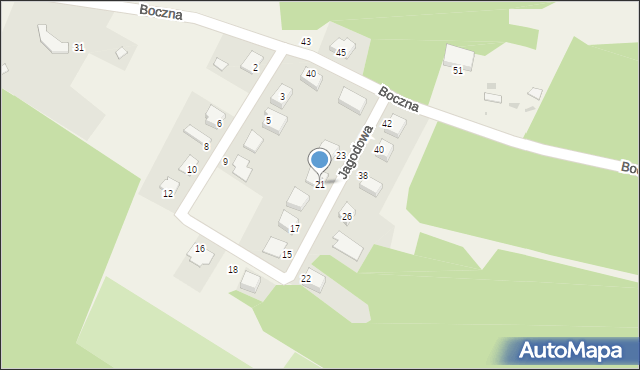 Żyrowa, Jagodowa, 21, mapa Żyrowa