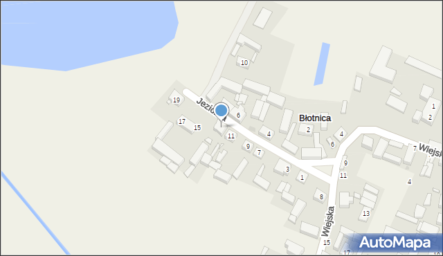 Błotnica, Jeziorna, 13, mapa Błotnica