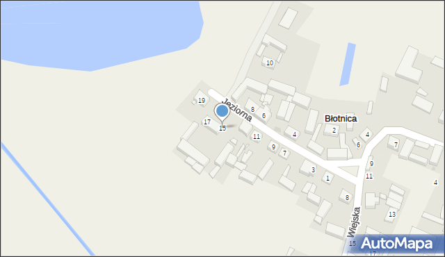 Błotnica, Jeziorna, 15, mapa Błotnica