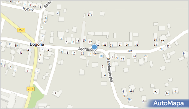 Bogoria, Jędrusiów, 16, mapa Bogoria