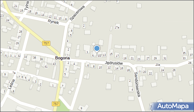 Bogoria, Jędrusiów, 9, mapa Bogoria