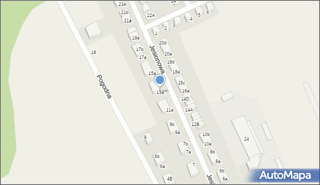 Bolesławice, Jesionowa, 13a, mapa Bolesławice