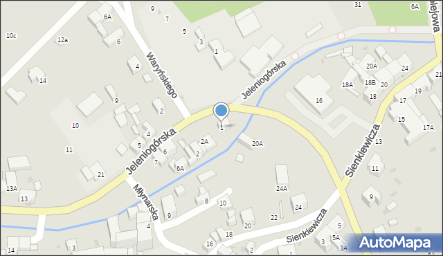 Bolków, Jeleniogórska, 1, mapa Bolków