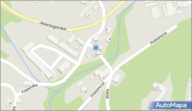 Bolków, Jeleniogórska, 23, mapa Bolków