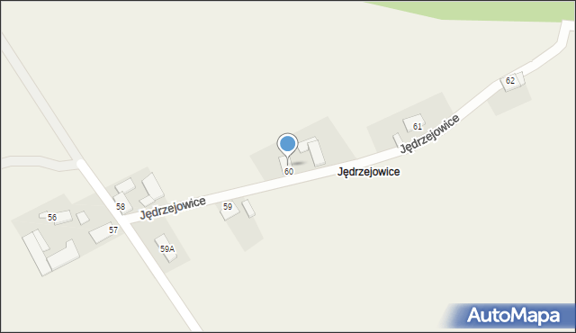 Bruny, Jędrzejowice, 60, mapa Bruny