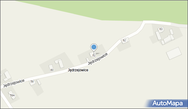 Bruny, Jędrzejowice, 61, mapa Bruny