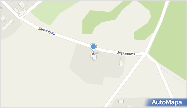 Bystrzanowice-Dwór, Jesionowa, 1a, mapa Bystrzanowice-Dwór