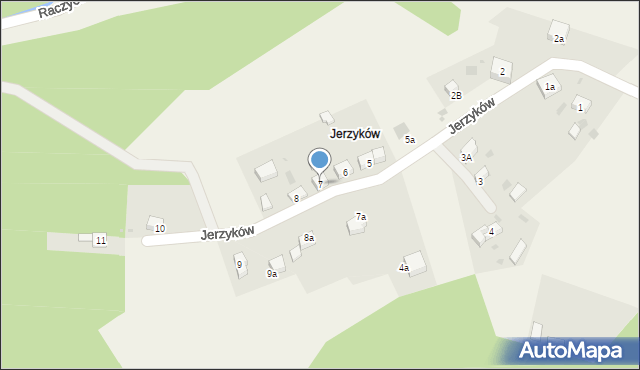 Chełmiec, Jerzyków, 7, mapa Chełmiec