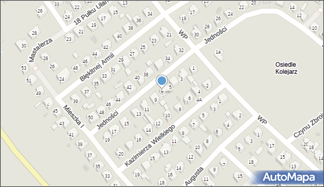 Chojnice, Jedności, 7, mapa Chojnic