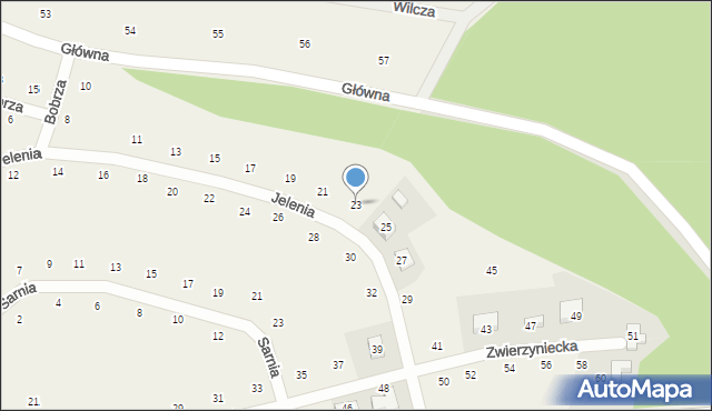 Cieszów, Jelenia, 23, mapa Cieszów