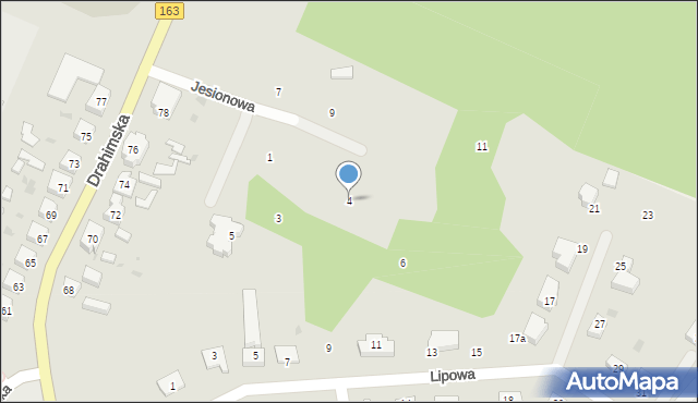 Czaplinek, Jesionowa, 4, mapa Czaplinek