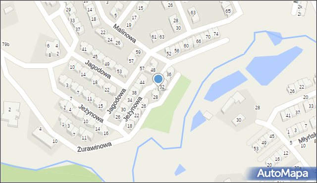 Czapury, Jeżynowa, 30, mapa Czapury